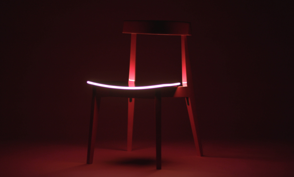 White led light fitted chair design inspired by the CX-5 GT SP